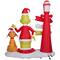 6ft. Airblown® Inflatable Christmas Grinch & Max with Lamp Post